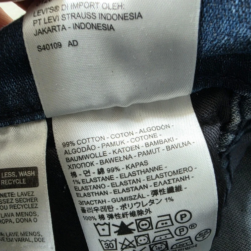 Levi's 513 Slim Straight Jeans Mens 32/30 Blue Stretch Denim Pants